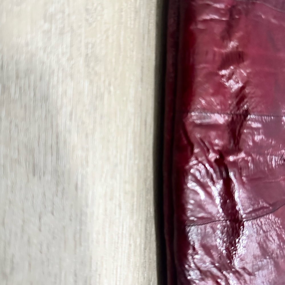 VTG EEL Skin Burgundy Oxblood Red Leather Crossbody Bag - Picture 3 of 6